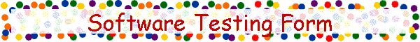 Software Testing Form